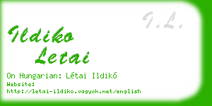ildiko letai business card